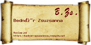 Bednár Zsuzsanna névjegykártya