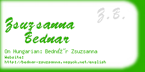 zsuzsanna bednar business card